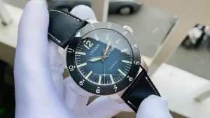 ĐỒNG HỒ NAM CHÍNH HÃNG CITIZEN AW0078-08L Eco-Drive Blue Dial Black Benzel & Leather For Men