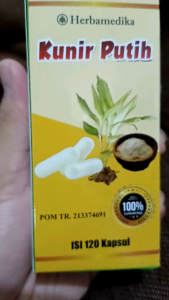 Kunir Putih Herbamedika 120 Kapsul Obat Herbal Penghambat Pertumbuhan Sel Kanker Dan Pereda Nyeri Lambung