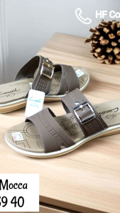 SENDAL SELOP WANITA BAHAN KULIT SINTETIS MERK CARVIL SIZE 37-40