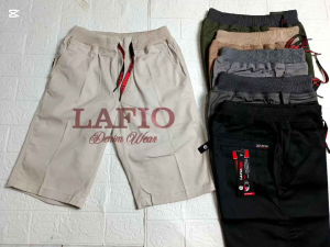 Celana Chinos Pendek Pria Pinggang Karet LAFIO Katun Streech