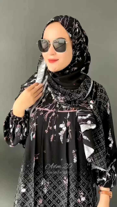 Set Hijab Gamis Motif Terbaru Viral Edisi Aisha