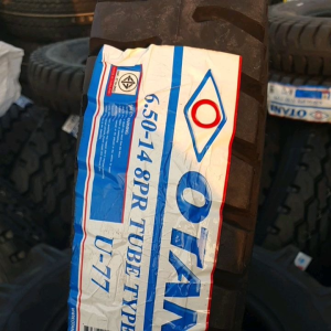 6.50-14 ยางใหม่ OTANI รุ่น U-77 ผ้าใบ 8ชั้น ปี2023