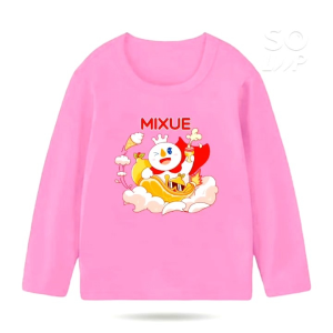 mixuemixue/ Kaos anak usia 1-12 tahun viral Mixue lengan panjang