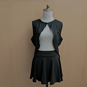 atasan wanita hitam L cewek vest santai kutung minus