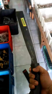 Golok Plus Sarung Panjang 50cm Model Petak