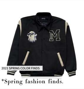 moorvins jaket varsity baseball hitam squad