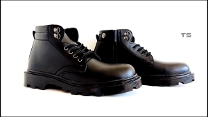 Sepatu Pdh dinas kerja Tni polri polisi satpam security guru kuliah harian kantoran hitam doff/kilap