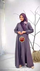 GAMIS MUSLIM ABAYA MUSLIM HAFSAH DRESS SERIES COUPLE IBU DAN ANAK SIZE XS - 8XL LD 140 CM