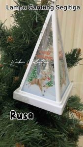 Lampu hias Gantung Segitiga Natal kode 13/ dekorasi natal/ lampu natal/ lampu dekor natal