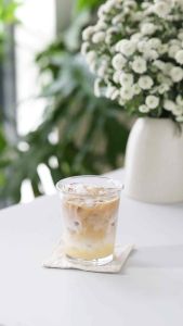 Cốc thuỷ tinh ly thuỷ tinh chịu nhiệt miệng loe hoạ tiết trơn phong cách Hàn dùng uống cafe trà nước ép decor trang trí