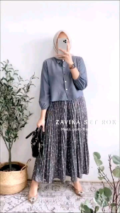 ZAVIKA ONE SET ROK Matt Polo linen mix rayon terbaru outfit wanita kekinian