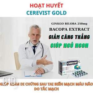 Viên uống bổ não CEREVIST GOLD BAK (hộp 30 viên) hỗ trợ phòng ngừa tai biến mạch máu não.