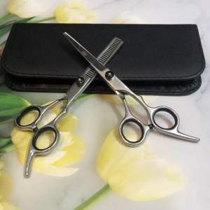 Kéo cắt tóc Nhật hiệu Kai combo 2 món sắc bén không rỉ mua lần dùng mãi