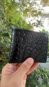 Ví nam gấp đôi 2hand của Nhật da cá.sấu chưa sử dụng -T93