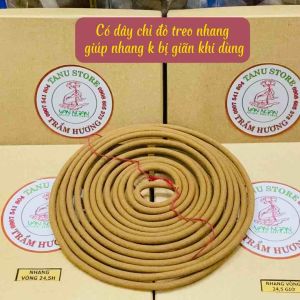 NHANG VÒNG TRẦM HƯƠNG 24H (245H)- THƠM TRẦM NGUYÊN CHẤT THẮP THỜ CÚNG TẨY UẾ HIỆU QUẢ- TANU STORE