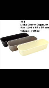 Green Leaf 754 keranjang plastik wadah sedang laci organizer 750 ml LINEA DRAWER new serbaguna