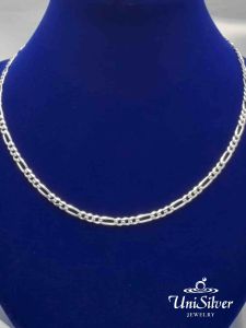Unisilver 925 Sterling Silver Figaro Chain Kids Necklace (KN042-041145)