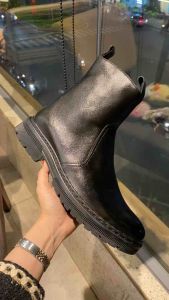 Giày nam chelsea boot cao cổ mũi tròn da bò thật TEFOSS HT605 khoá Zipđế khâu cao 5cm size 38-45