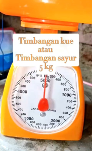 (BUBBLEWRAP) TIMBANGAN DAPUR JARUM ANALOG 5KG