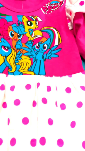 {1-6y}Dress Budak Perempuan Kids Dress Long Sleeves Ruffle Raya 2023 Pony
