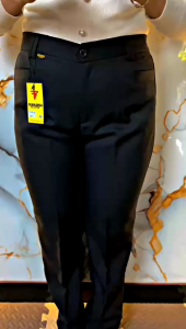 Jumbo Celana Kerja Kantor Wanita Model Pinggang Karet Samping Kanan Kiri