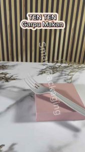 [ISI 100 PCS] TENTEN Garpu Makan Plastik Putih Kuat / TEN TEN Garpu Makan Sekali Pakai / Fork / Garpu Murah