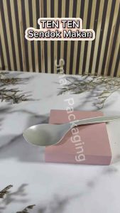 [ISI 100 PCS] TENTEN Sendok Makan Putih Kuat / TEN TEN Sendok Makan Sekali Pakai / Spoon / Sendok Murah / Senduk Plastik