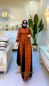 Gamis Brokat Elegant Amesha Lace Dress: Produk Amore by Ruby yang Viral