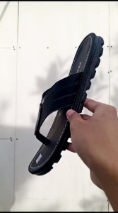 HUPA - Bata Black Men Classic Sandals Casual Style Leather Comfort