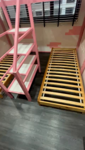 Customize loft bed /children loft bed /pink loft bed customize