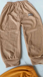 3 pcs celana panjang bayi polos marun coksu kubus ukuran S M L XL