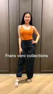 Long Skirt Cullote Rok celana - Bahan katun paris pinggang karet P 90cm Fit to L besar 618