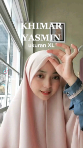 JILBAB HIJAB SEGI EMPAT INSTAN KHIMAR YASMIN SIZE XL DIAMOND CREPE NONPET
