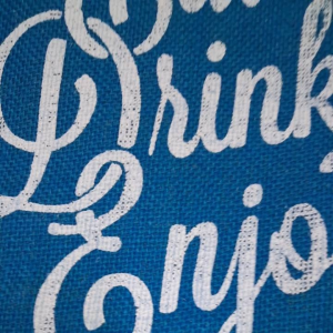 Large Jute Shopping Bag (12X10X5 Inches) - Blue Colour Reusable Grocery Carrier