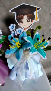 Graduation flower bouquet/flower bouquet for graduation/grad fairy bouquet/gift ideas for graduation/flower graduation bouquet/mothers day bouquet