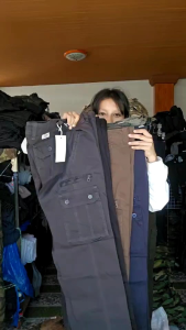 กางเกงคาร์โก้รุ่นใหม่เนื้อผ้าคัดตอน/กางเกง6กระเป๋าขายาวเนื้อผ้าดี