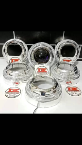 Shroud Lampu Headlamp Projector Biled 3 Inchi Bulat Model Apollo Ring Kristal