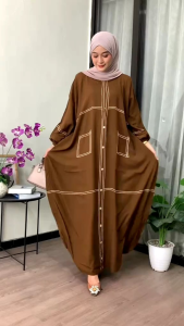 Gamis Kaftan Motif Sofia Rayon Premium Tebal Jumbo LD 180cm