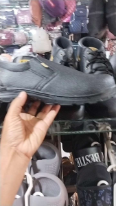 Sepatu Safeti Kulit Sintetis Sepatu Pria Safety Ujung Besi Sepatu Kerja Proyek
