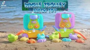 Whale Trolley Beach Toys Summer Beach Sand Mould Sand Castle Maker Box Trolley