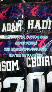 Jersey futsal anak anak bisa pasang nama nomor setelan anak anak sd
