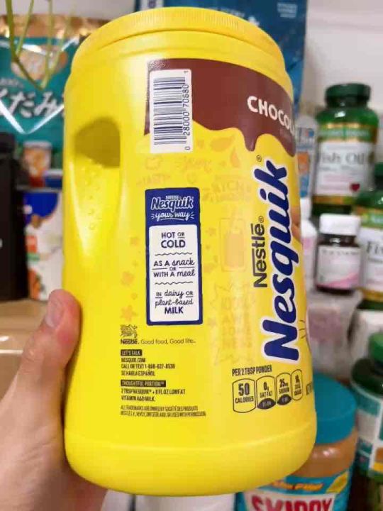 Bột Cacao Nestle Nesquik Chocolate 1,275 kg và Dâu Tây 1,19 kg Của Mỹ - Date 2025