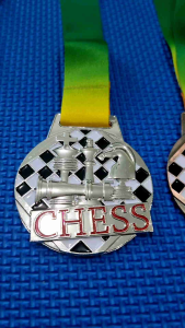 Chess Medals 7cm diameter in gold silver and bronze