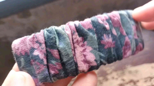 กิ๊บผ้าลายดอกไม้พื้นเขียวติดผมสินค้าญี่ปุ่นมือ2