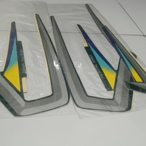 Stiker Striping Motor Yamaha RX King 2001 Hitam Hijau Lis Body Standar Berkualitas Terbaik