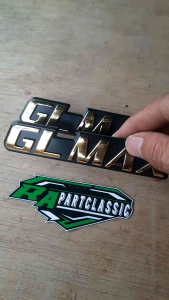 Bisa COD Logo Emblem Box Aki Honda GL Max Repro Cocok Buat Motor Sepasang