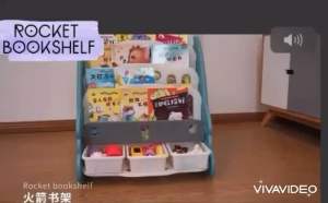 Cute Children Bookshelf Rack 3 Tier 4 Tier  Storage Kids Crocodile Bookcase Story Book Toy Gift Kids | Rak Buku Kanak