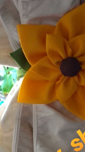 Curtain tie Sunflower designwith velcro tape para sa makakapal na kurtina (pantali ng kurtina)