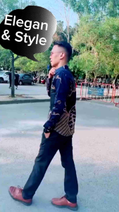KEMEJA BATIK PRIA SLIM FIT PREMIUM TERBARU /BAJU BATIK MODEREN /BATIK LENGAN PANJANG LAPIS FURING ERO/BATIK COWOK KEKINIAN WARNA BIRU NAVY