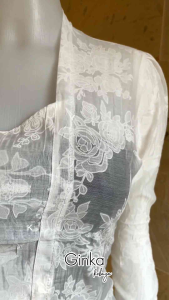 Kebaya Sutra Crepe Kutubaru Motif Mawar